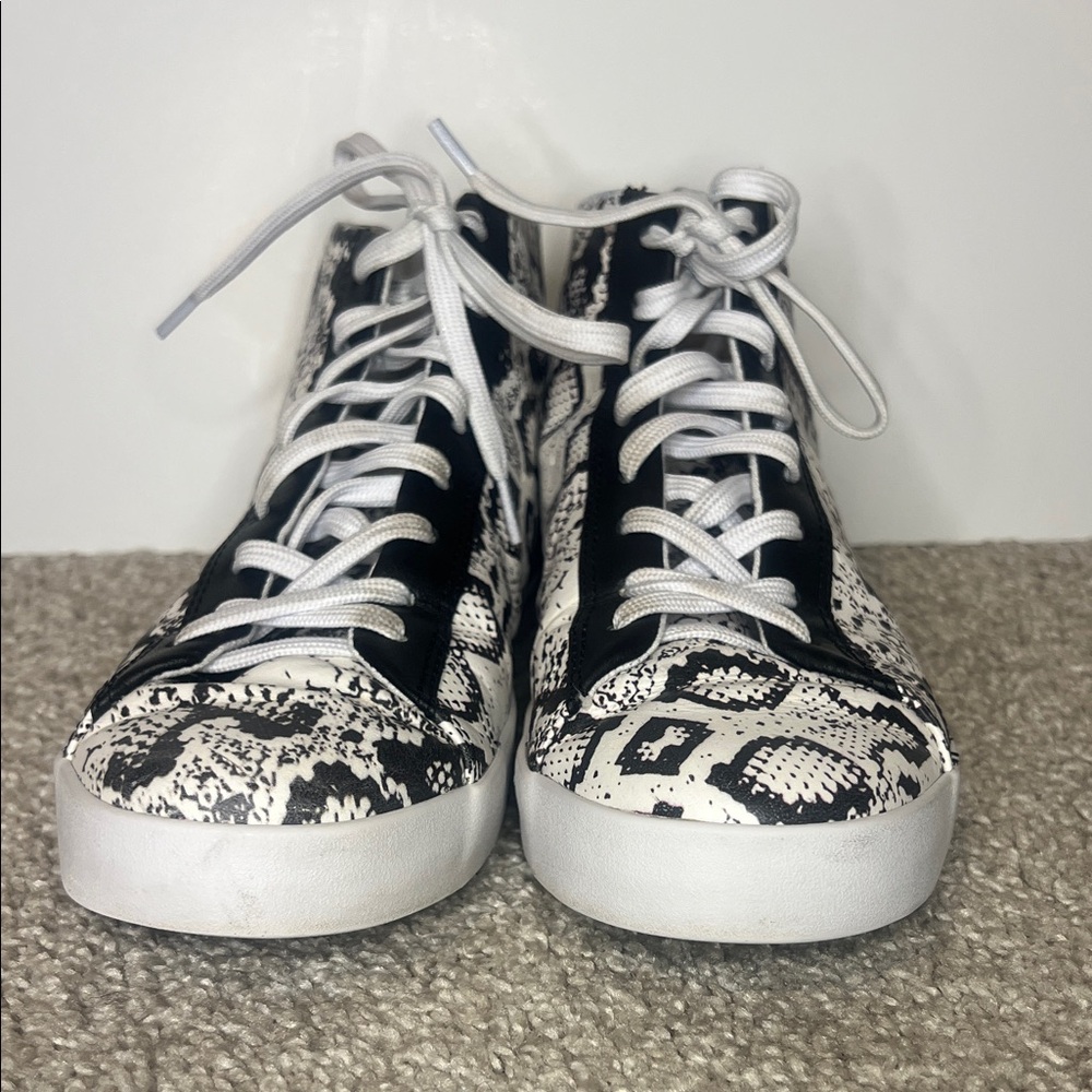 OTBT Black and White High-Top Sneakers